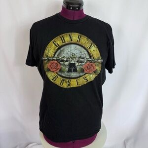 Guns N Roses Bullet Logo Band T Shirt Large Classic Rock Graphic Tee